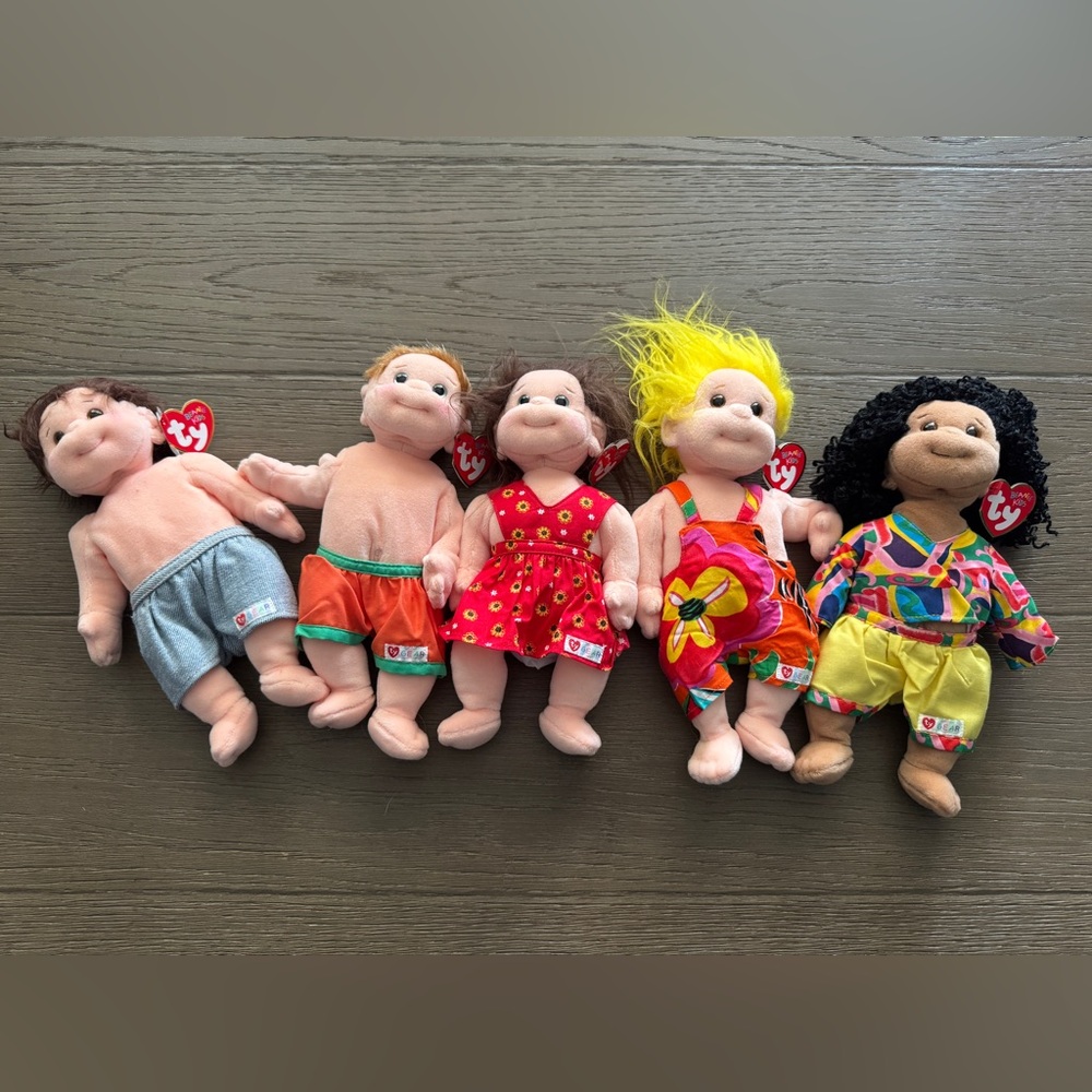 Ty Plush Doll Collection with Colorful Outfits